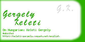 gergely keleti business card